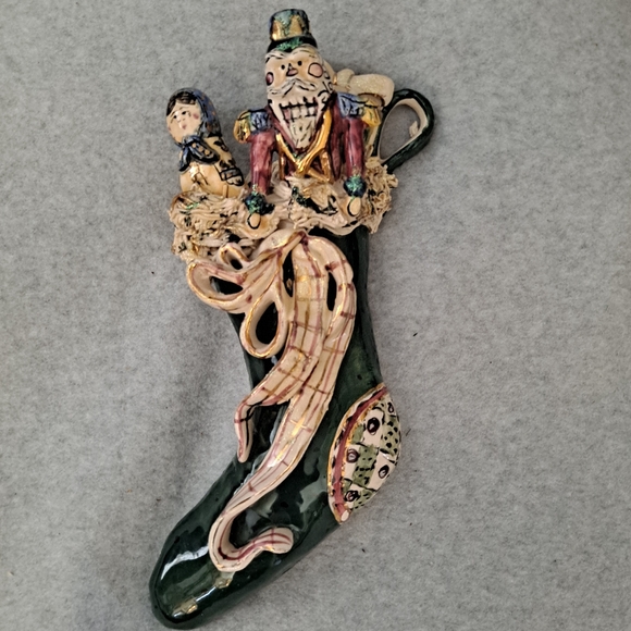 Handcrafted Ceramic Decorative Boot - Picture 1 of 12